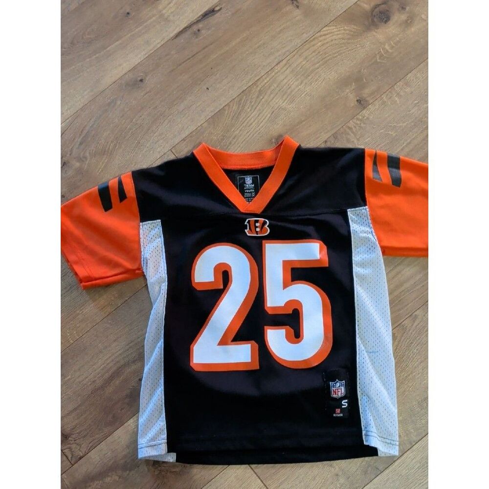 NFL Kids Jersey in Black, Orange & White #25